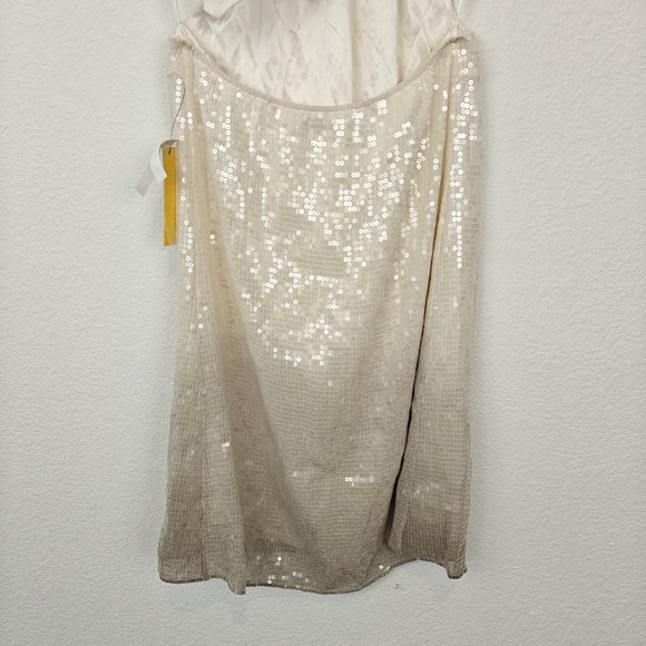 Alice & Olivia NWT Sequin Halter Ombre SILK Open Back Mini Dress Size XS Women's - Picture 13 of 15